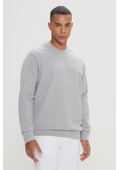 AC&Co / Altınyıldız Classics Standart Fit Normal Kesim Pamuk Bisiklet Yaka Erkek Sweatshirt Gri Melanj AC&Co / Altınyıldız Classics Standart Fit Normal Kesim Pamuk Bisiklet Yaka Erkek Sweatshirt Gri Melanj