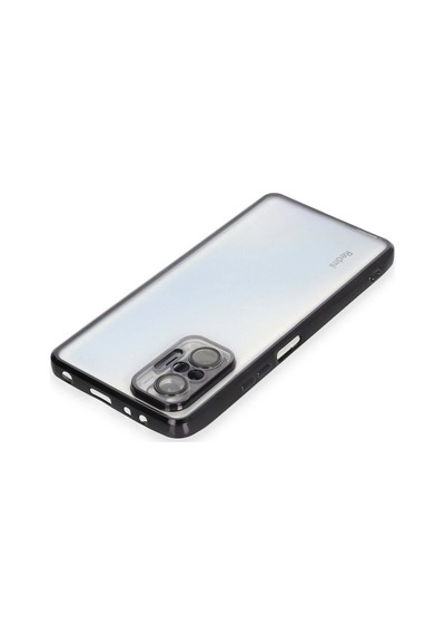 Gld-spt- Newface Xiaomi Redmi Note 10 Pro Kılıf Razer Lensli Silikon - Siyah