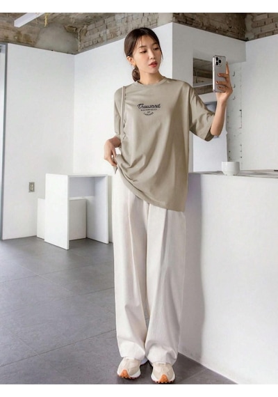 Kadın Thousand Baskılı Oversize T-shirt 001