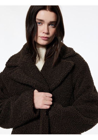 Koton Koton X Şahika Ercümen - Sherpa Kaban Oversize Cepli Kahverengi 6wak00409ew Kahverengi Koton Koton X Şahika Ercümen - Sherpa Kaban Oversize Cepli Kahverengi 6wak00409ew Kahverengi