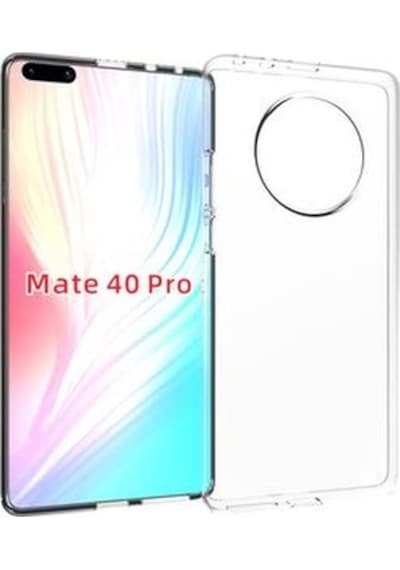 Huawei Mate 40 Pro İle Uyumlu Kılıf Şeffaf Esnek Silikon Telefon Kılıfı Kapak