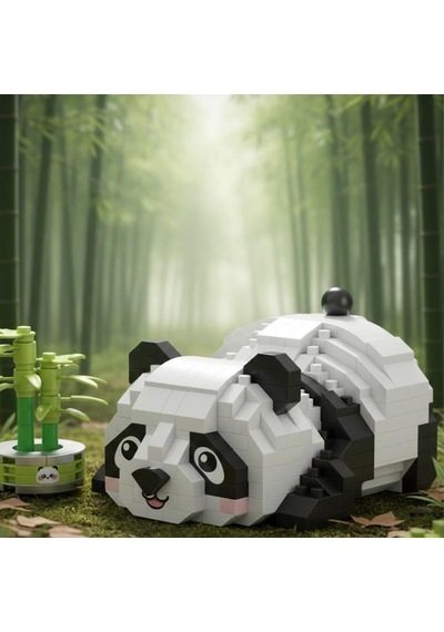 Lz-8804 Dinlenen Panda 340 Parça Block Oyuncak