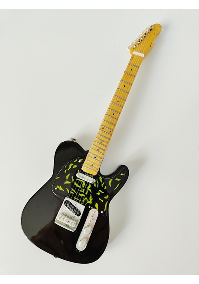 El Yapımı 1/4 Ölçek Minyatür Elektro Gitar Telecaster Black