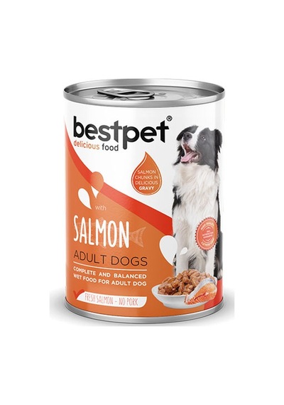 Bestpet Parça Etli Somon Etli Yetişkin Köpek Konservesi 12 Adet 400 Gr 243-20021.03