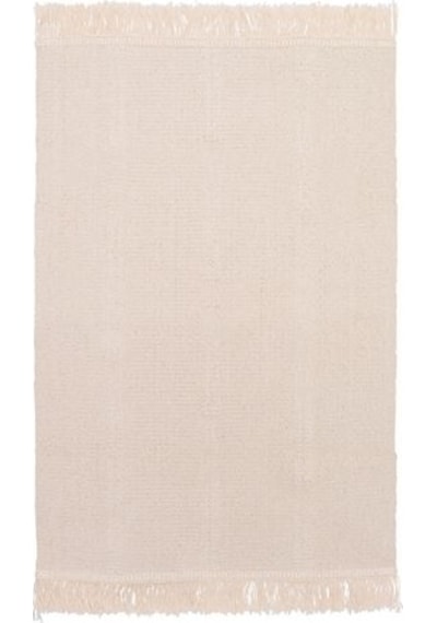 Açık Bej Renk Banyo Halısı-Paspası 55x85 Cm-Mini Halı-İnce Kilim-Pamuk Bej