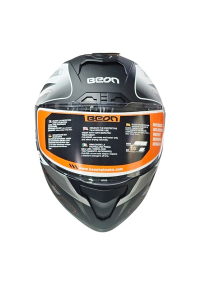 Beon B507 Full Face Kapalı Kask Beyaz - Gri - Siyah