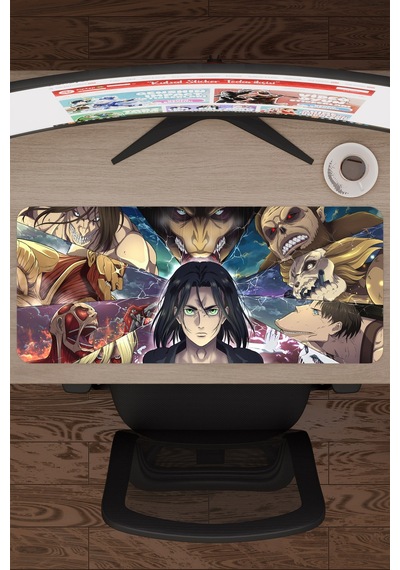 Attack On Titan Anime V1 - 70x30 Xl Gaming Kauçuk Kaymaz Taban Mouse Pad Fare Altlığı