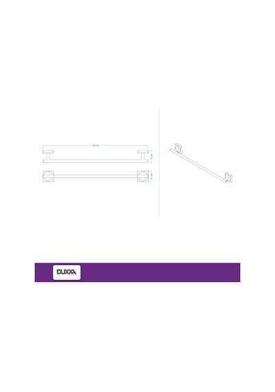 Luna Uzun Havluluk Krom 50cm