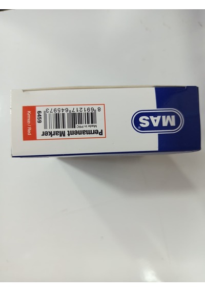 Mas Permanent Marker Koli Kalemi Kesik Uç Kırmızı 6459 12'li Kutu
