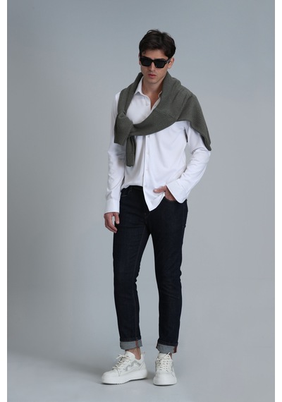 Lufian Jack Smart Jean Erkek Pantolon Slim Fit Mavi Mavi 111200150100300 Mavi