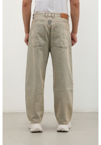 Banny Jeans Erkek Skater Fit Jean Pantolon Kahverengi S
