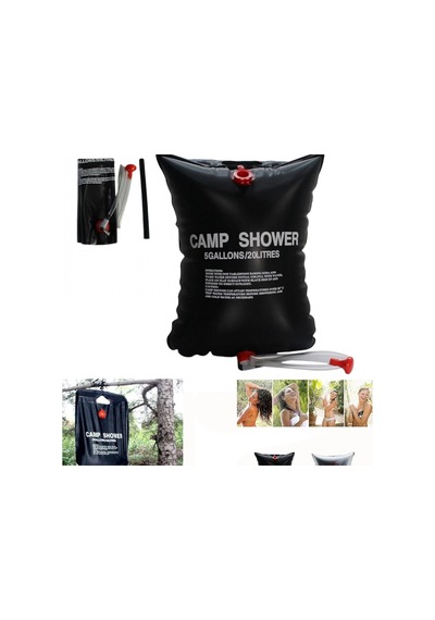 20 Litre Solar Kamp Duşu Güneş Enerjili Portatif Pvc Dış Mekan Duş Sistemi Çok Renkli