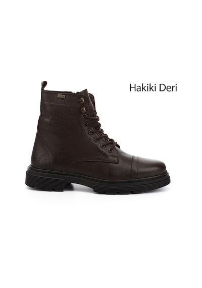 Gönderi(R) Gönderi R Koyu Kahve Floter Gön Hakiki Deri Fermuarlı Bağcıklı Erkek Postal Bot 81501 Koyu Kahverengi