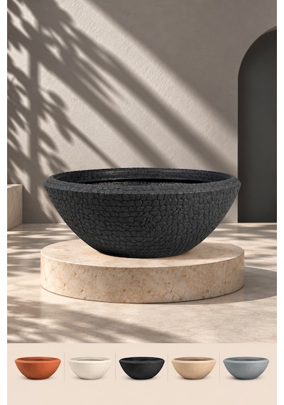 Bostann Dekoratif Saksı - Boho 290 - 157l - Antrasit