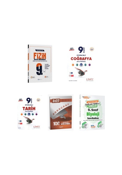 2027 Limit 10. Sınıf Etkinlikli Maarif Fizik + Matematik Soru + Anla Kazan Paragraf Deneme 3'lü Set
