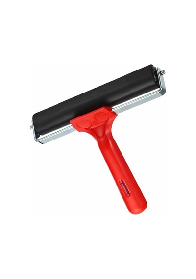 Kauçuk Baskı Merdanesi 10 Cm Metal 1 Adet Plastik Linol Merdanesi Silindir Rulo Merdane Vinil Baskı Yapıştırma