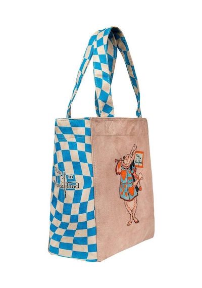 Dogo Kadın Vegan Kahverengi Large Tote Bag - Alice İn Nowhere Tasarım Multicolor