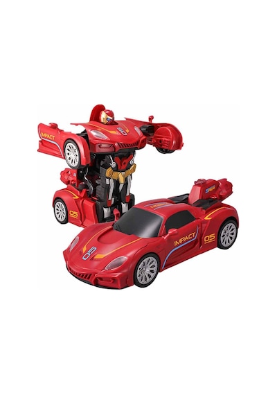 Transforming Robot Racer Uzaktan Kumandalı Sesli Ve Işıklı Robotlar 06544 Kırmızı Çok Renkli