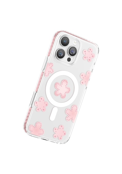 İphone 16 Pro Max Uyumlu Kılıf M-safe Şarj Özellikli Zore Paris Elvo Sert Pc Kapak Pembe