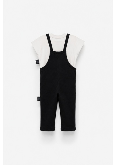Babyhola Kız Çocuk Salopet Tişört Takım 50842 Siyah