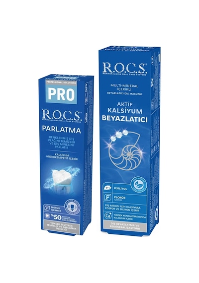 R.o.c.s Aktif Kalsiyum & Pro Parlatma Diş Bakım Seti