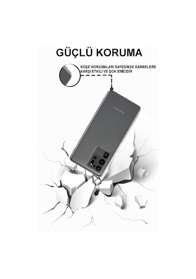 Samsung Galaxy Uyumlu S20 Ultra Kamera Korumalı Tıpalı Şeffaf Silikon Kılıf
