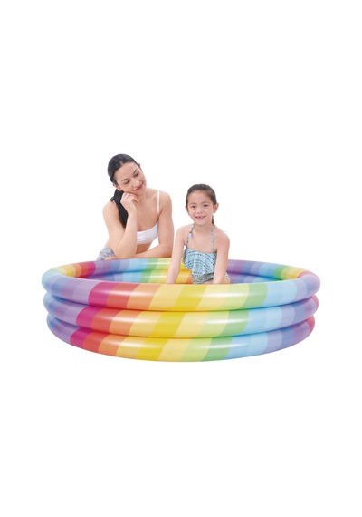 Marevia 3 Halka Rengerak Çocuk Havuzu 100x22cm-51456vpab Gökkuşağı