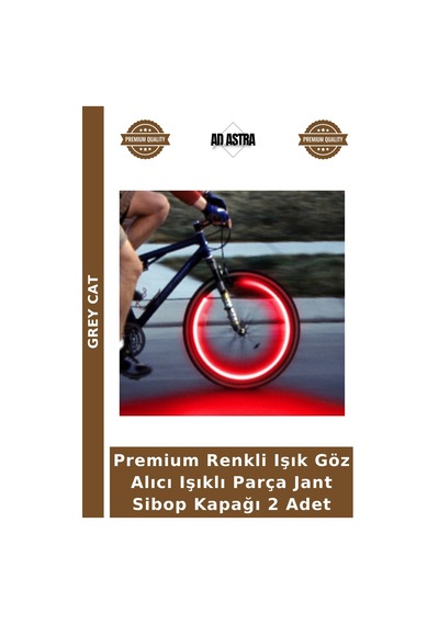 Premium Renkli Işık Göz Alıcı Işıklı Parça Jant Sibop Kapağı 2 Adet