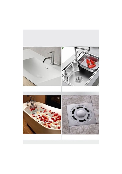 10 Adet Yapışkanlı Banyo Gider Koruyucu Saç Toplayıcı Gider Böcek Koruyucu Gider Süzgeci 10lu Deri Diğer