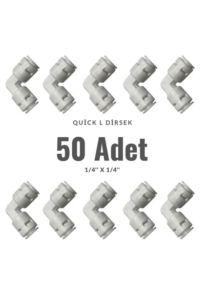 Su Arıtma Cihazı Quick Dirsek L 1/4'' 50 Adet