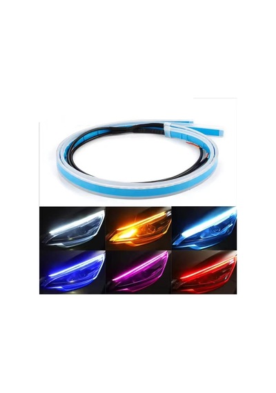 Far Üstü Sinyal Pixel Kayan Led 60 Cm Çift Beyaz+sarı