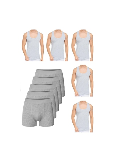 10 Parça Atlet ve Boxer Takımı Ekonomik Paket 5 Boxer 5 Atlet 001