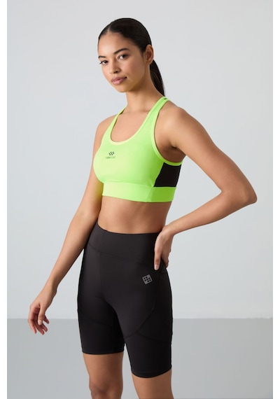 Tommy Life Slim Fit U Yaka 2li Paket Siyah-neon Sarı Kadın Spor Büstiyer - 97121 Siyah - Sarı