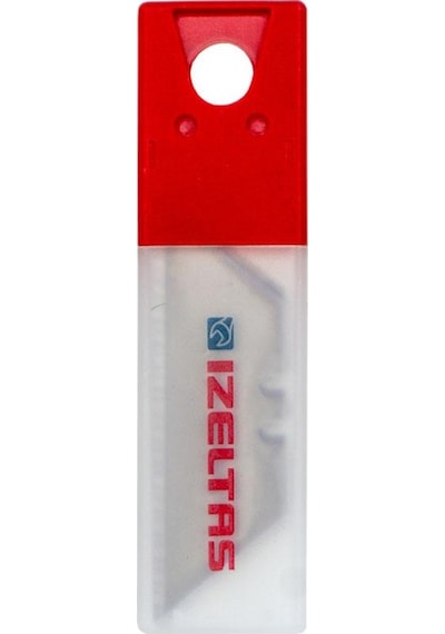 İzeltaş Pro Güvenlikli Trapez Maket Bıçak Yedeği 18 Mm 10'lu