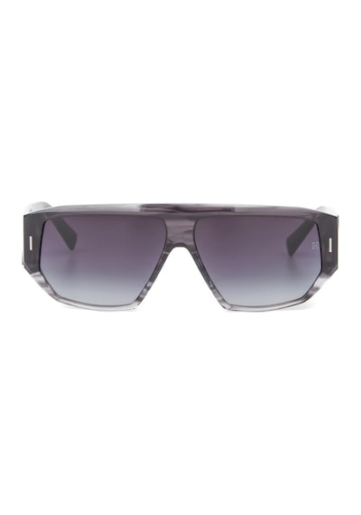 Hermossa Hm 1628 C3 60 Unisex Geometrik Şeffaf Füme Kemik Güneş Gözlüğü