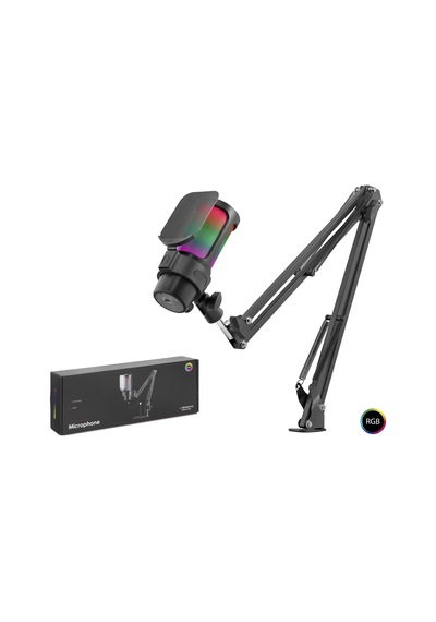 Rgb Mikrofon Seti Boom Mikrofon Kolu Type-c 192khz 24bit Siyah M835b Tg 5klfk5h