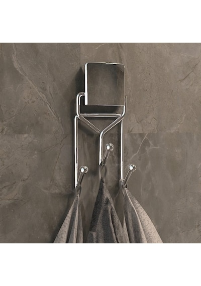 Decorev Dc-543 Dekoratif Banyo Mutfak Üçlü Havlu Askısı Çok Renkli