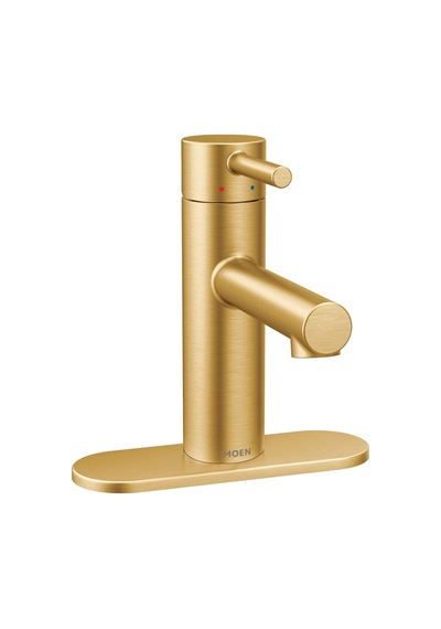 Moen Hizala Fırçalanmış Altın Tek Kolu Modern Banyo Bataryası Tah Diğer