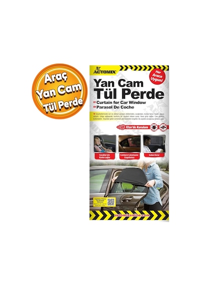Badem10 Automix Araba Araç Otomobil Oto Güneş Koruyucu Gölge Yan Cam Pencere Tül Perde Güneşliği 44817 Genel