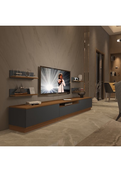 Decoraktiv Trendstyle 270rs Mdf Tv Ünitesi Tv Sehpası Ceviz - Antrasit