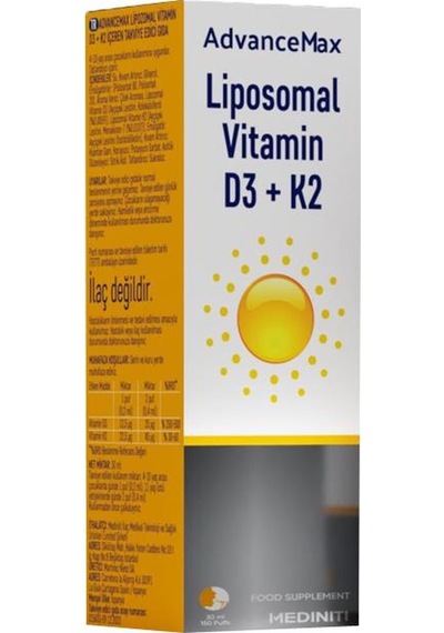 Advancemax Lipozomal Vitamin D3k2 Sprey