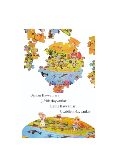 3d Hayvanlar Alemi Puzzle Orman , Çiftlik , Deniz Ve Uçan Hayvanlar