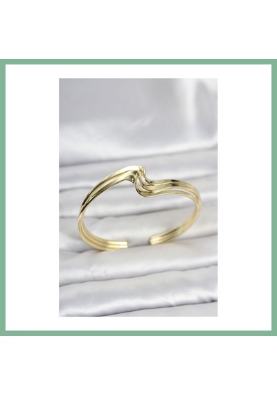 Bşkvirgo Zikzak Model Gold Renk Pirinç Kadın Bileklik Bsk2026 78869828