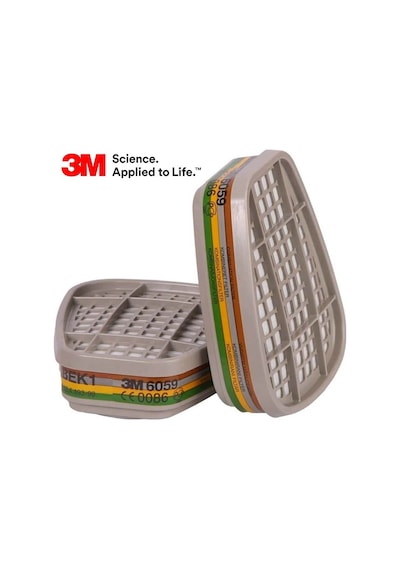 3m 6059 Gaz Ve Buhar Filtresi - En 141 Bayonet Bağlantılı, Abek