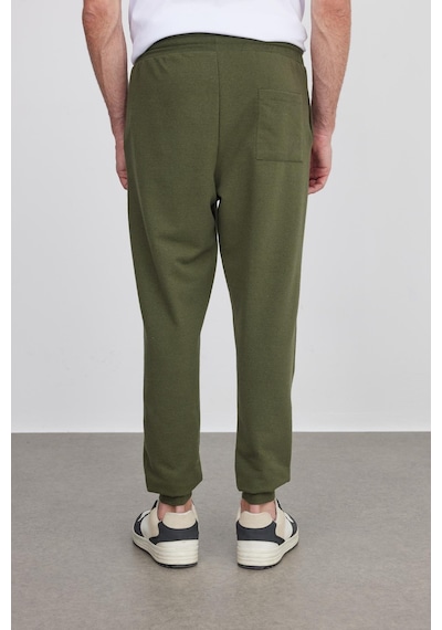 Tudors Erkek Regular Fit Klasik Kesim Beli Bağcıklı Jogger Cepli Lastikli Paça Haki Eşofman Altı-40066 Haki