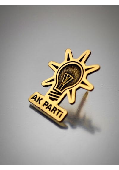 Ak Parti Dekope Kesim Yaka Rozeti Altın