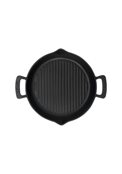 Lava Yuvarlak Izgara Tava Metal Kulplu Çap 32 CM