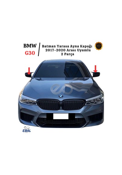 Ebal Otomotiv BMW G30 Batman Yarasa Ayna Kapağı Piano Black 2017 Sonrası