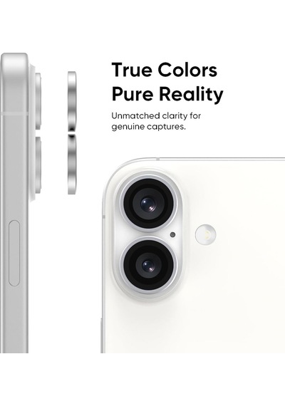 Apple Uyumlu iPhone 16 Plus Raze Metal Kamera Lens Koruyucu Beyaz