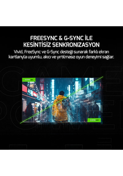 Gamepower Vivid T50 27'' 0.5 MS 200 Hz Curved RGB Beyaz Full HD VA Gaming Monitör
